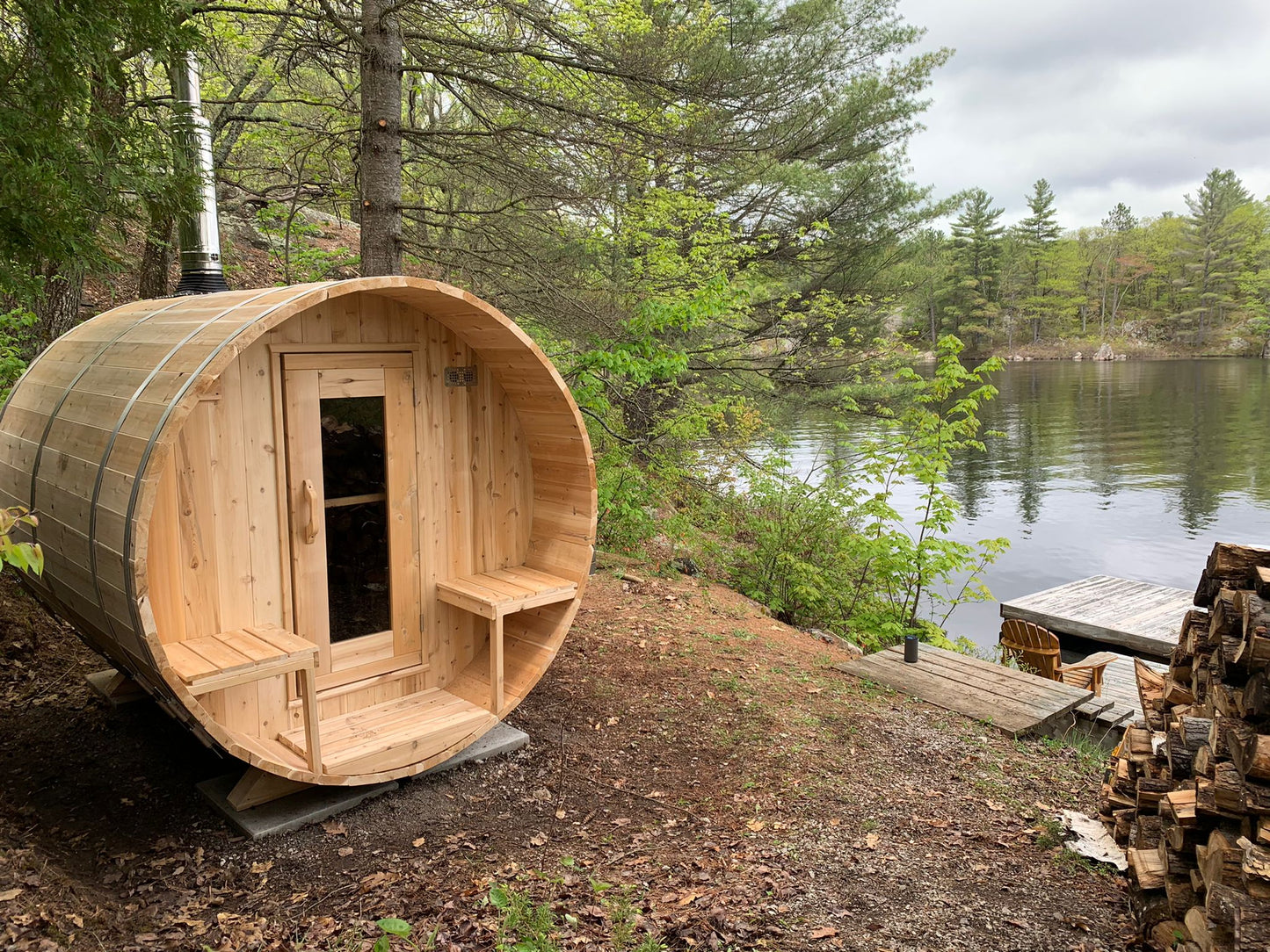 Canadian Timber CT Serenity Barrel Sauna | Premium Canadian Cedar Outdoor Sauna