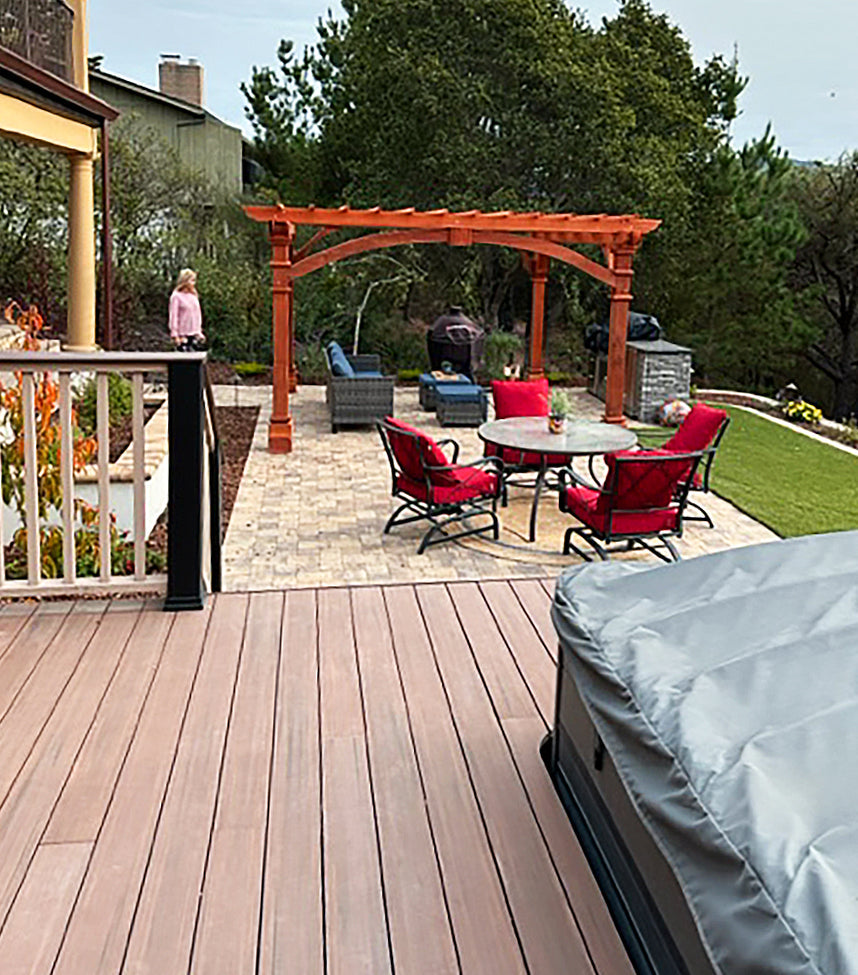 Outdoor Pacific Premium Redwood Double Beam Pergola