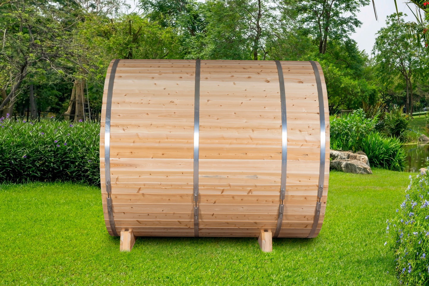 Canadian Timber CT Harmony Barrel Sauna | Outdoor Cedar Sauna