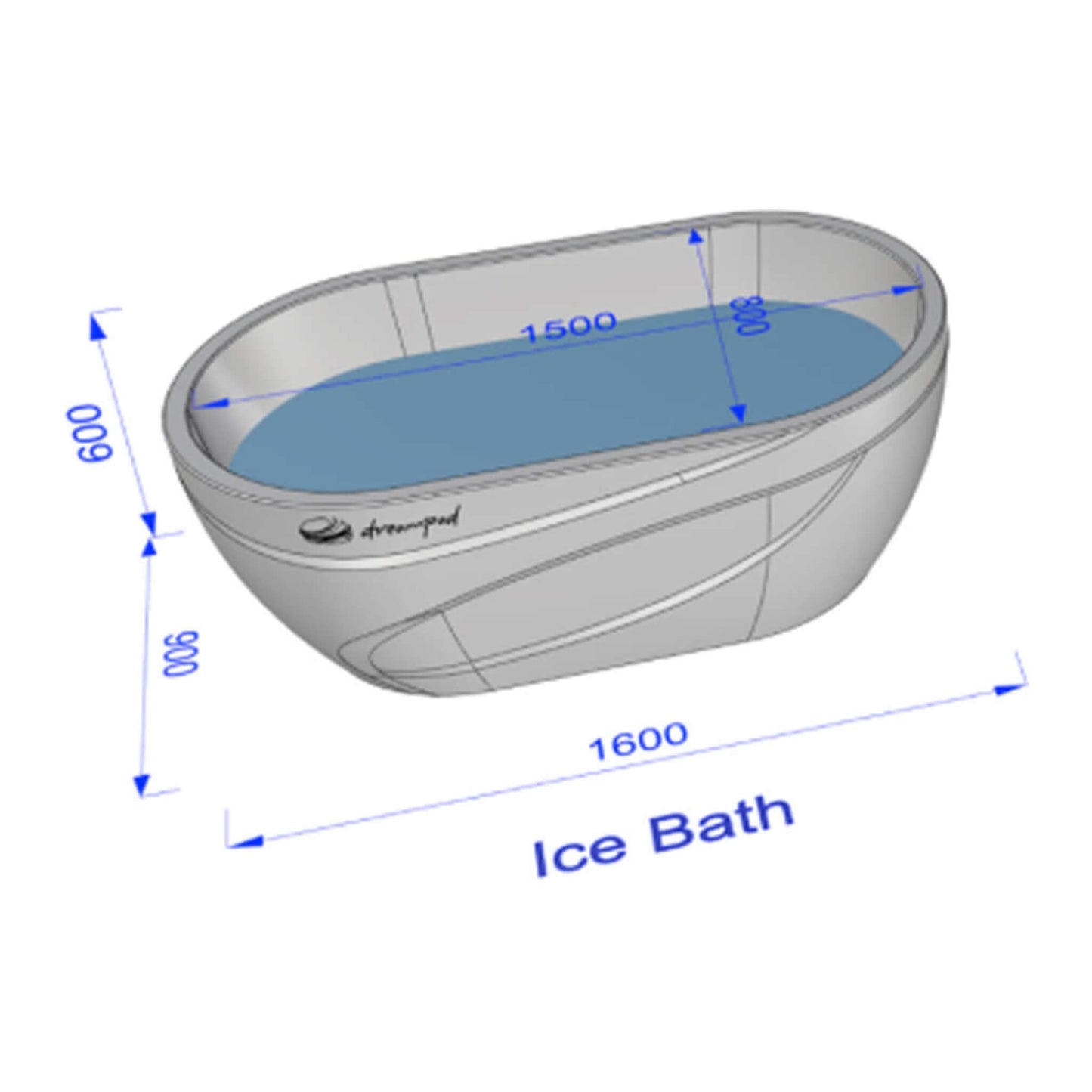 Dreampod Ice Bath With Chiller Premium Fiberglass Floatation Tank