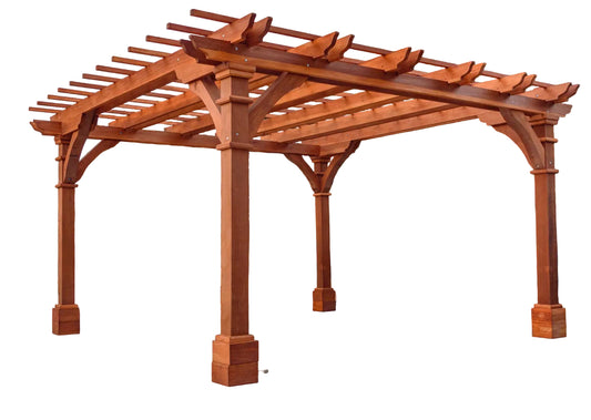 Outdoor Pacific Premium Redwood Double Beam Pergola