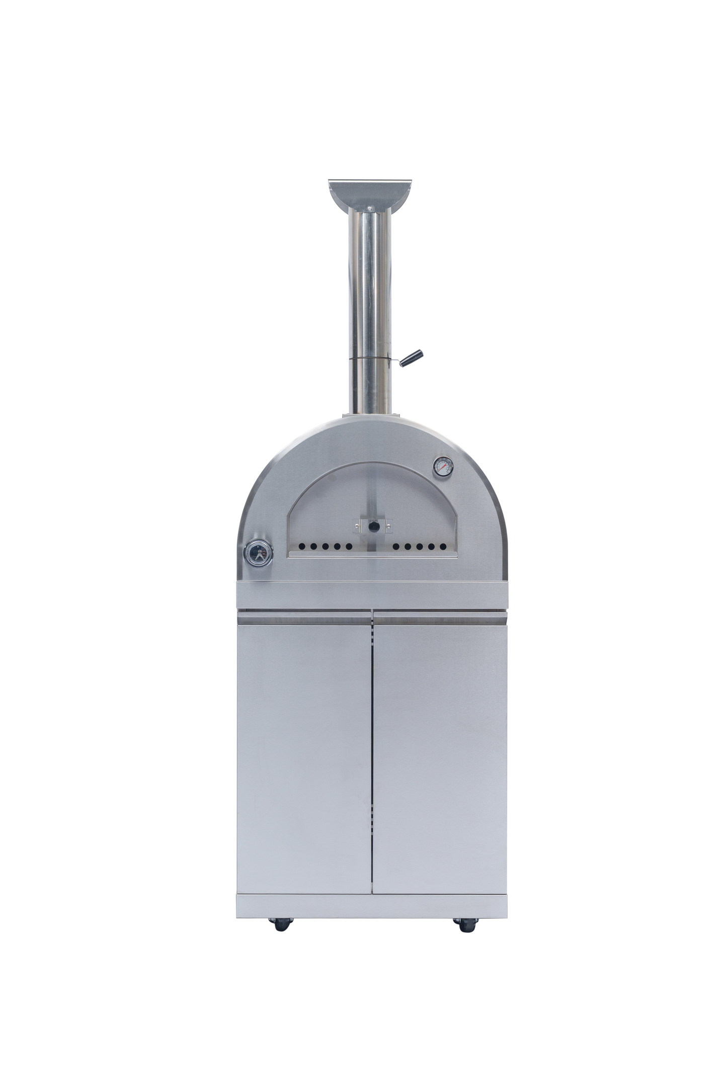 128" 120,000 BTU 6-Burner Outdoor Kitchen Island Grill with Pizza Oven