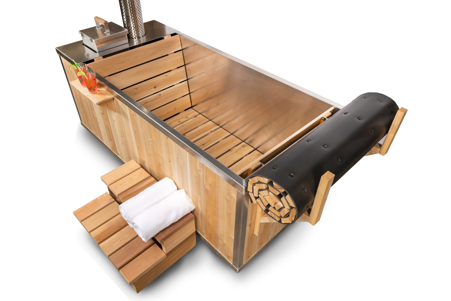 Canadian Timber Starlight Wood-Fired Hot Tub | Premium Canadian Cedar Hot Tub