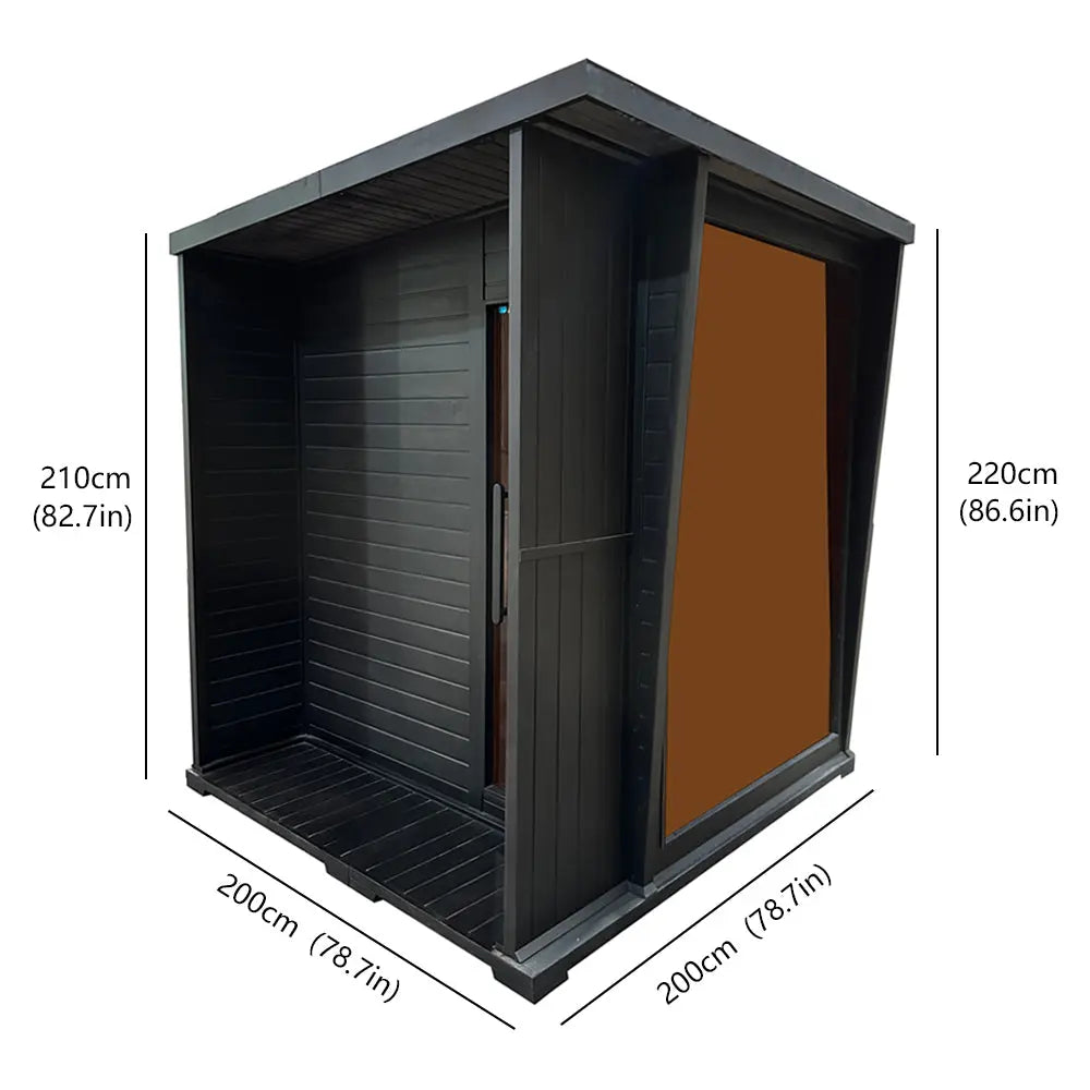 Helius Luxury Outdoor Square Sauna | 4 Person
