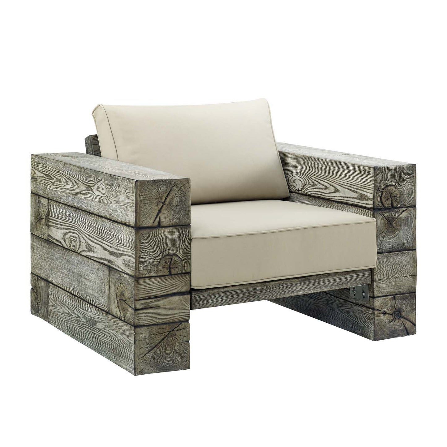 Manteo Rustic Coastal Outdoor Patio Sunbrella¨ 5 Piece Set