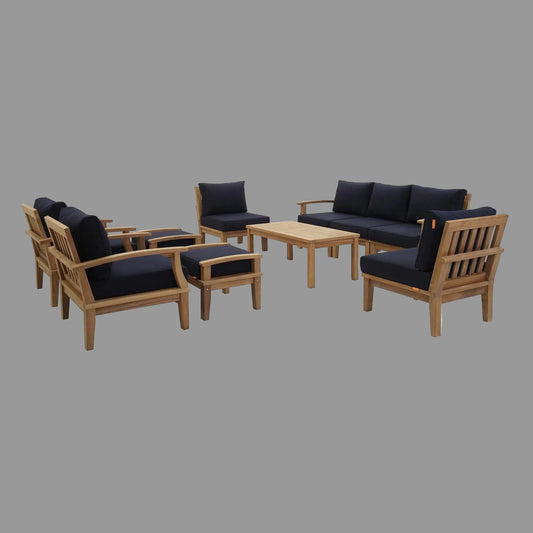 Marina 10 Piece Outdoor Patio Teak Set by Modway