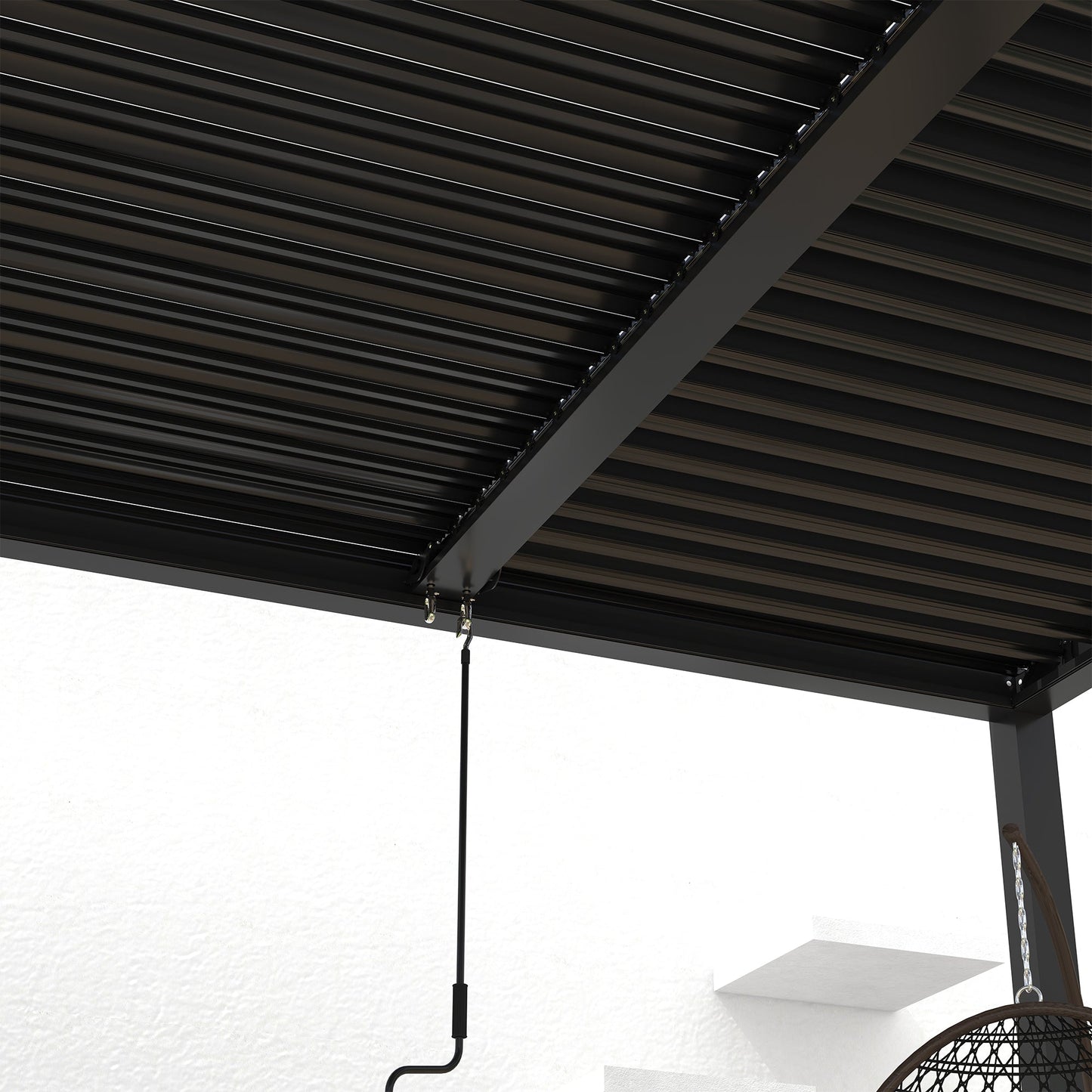 8610J 10' × 19' Premium Aluminum Louvered Pergola