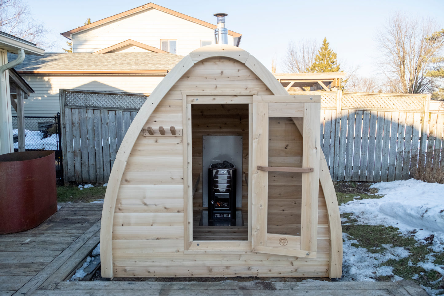 Canadian Timber CT Mini POD Outdoor Sauna | Premium Canadian Cedar Sauna