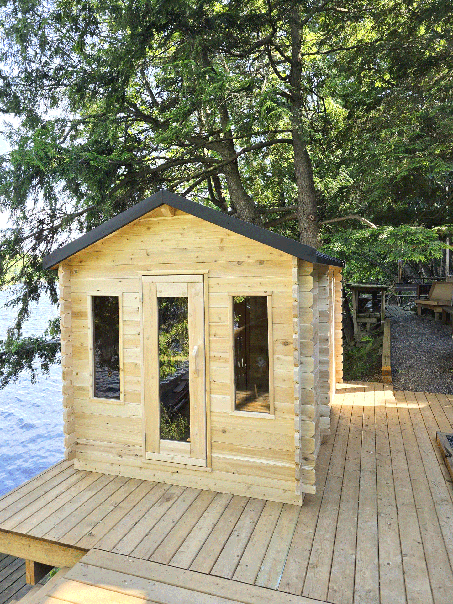 Canadian Timber Georgian Cabin Outdoor Sauna | Premium Canadian Cedar Outdoor Sauna