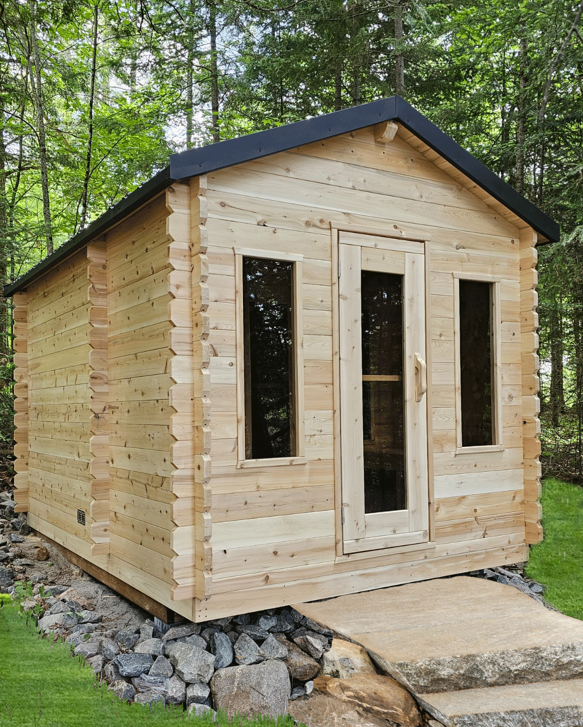 Canadian Timber Georgian Cabin Outdoor Sauna | Premium Canadian Cedar Outdoor Sauna