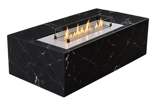 Luxury Black Marble Fire Table