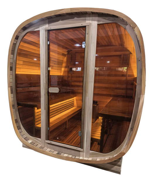 Helius Premium Canadian Red Cedar Outdoor Traditional Sauna | 4 Person