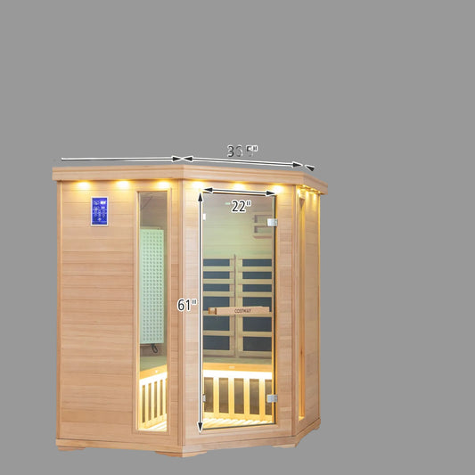 3-5 People Far Infrared Wooden Sauna Room for Home