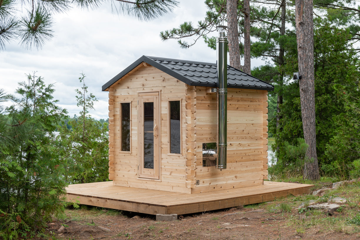 Canadian Timber Georgian Cabin Outdoor Sauna | Premium Canadian Cedar Outdoor Sauna