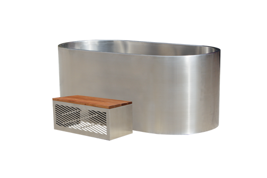 Ice Bath USA Oval Steel Ice Bath with Water Cooling Chiller
