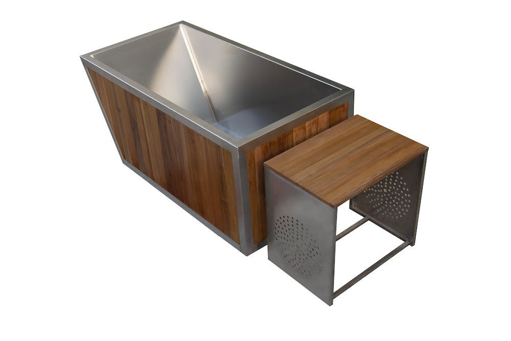 Ice Bath USA Red Cedar Steel Ice Bath with Water Cooling Chiller
