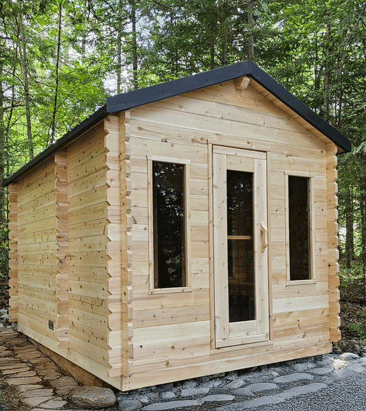 Canadian Timber Georgian Cabin Outdoor Sauna | Premium Canadian Cedar Outdoor Sauna