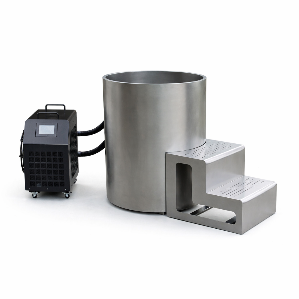 Ice Bath USA Steel Barrel Ice Bath with Water Cooling Chiller