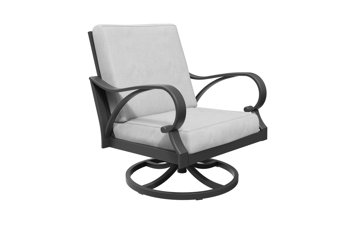 Puget 4-Piece Aluminum Living Room Set With Swivel Chairs
