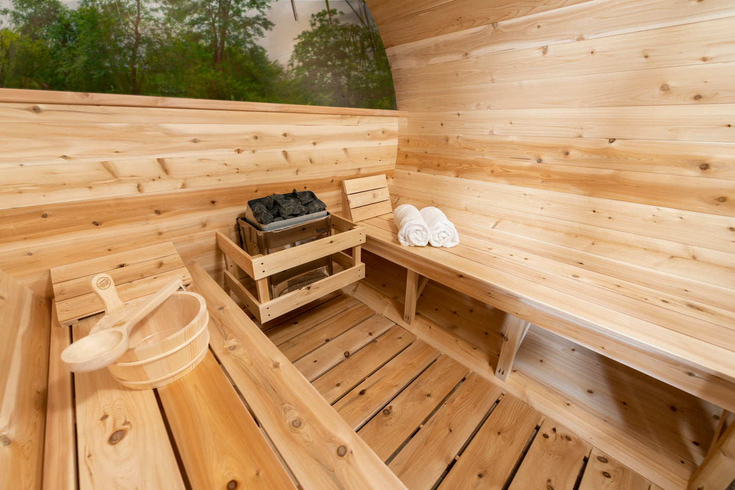 Canadian Timber CT Harmony Barrel Sauna | Outdoor Cedar Sauna