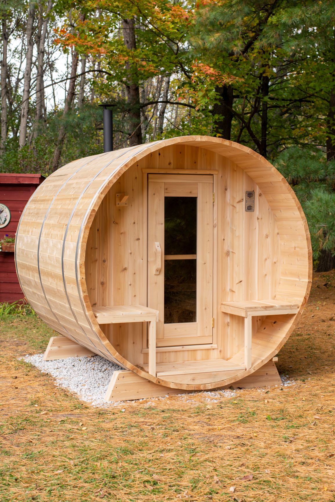 Canadian Timber CT Serenity Barrel Sauna | Premium Canadian Cedar Outdoor Sauna