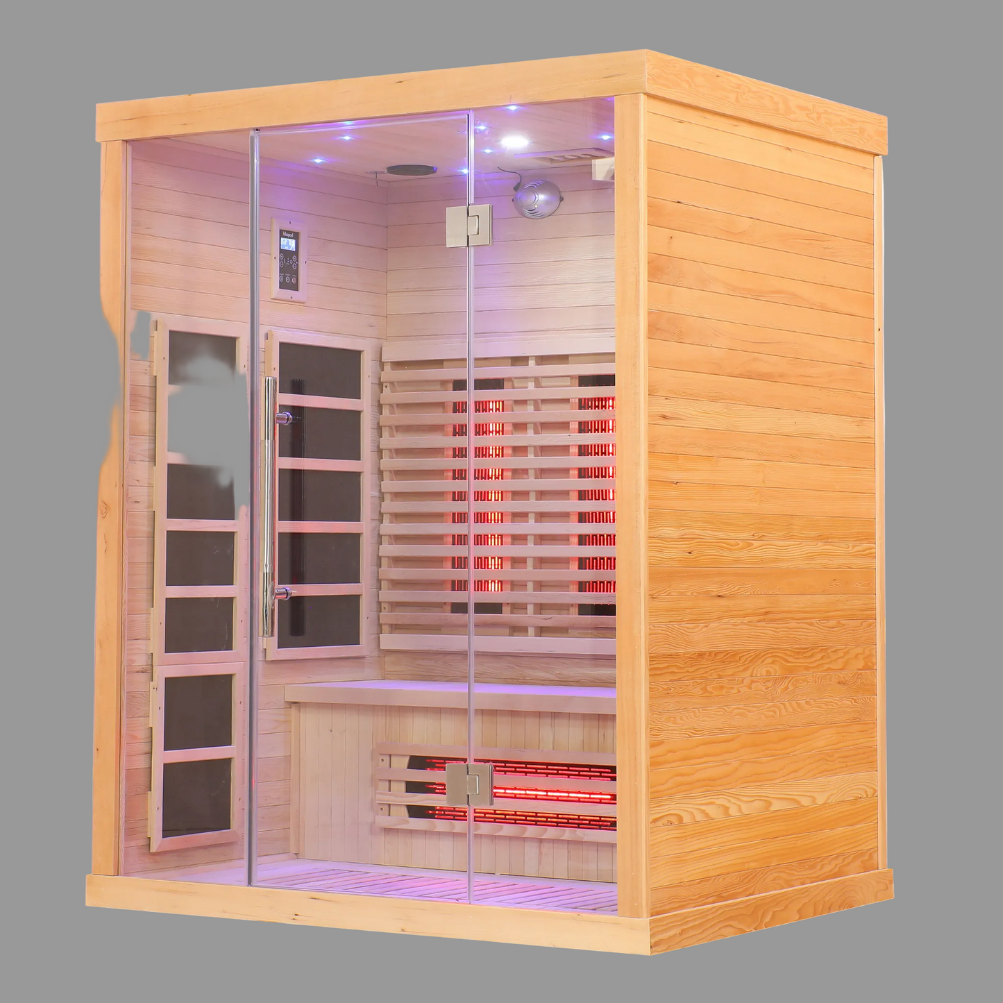 Blisspod | Venetian | Full Spectrum Indoor Premium Canadian Hemlock Ultra Low EMF Sauna | 11 Heaters | Chromotherapy & Reflexology | 3 Person