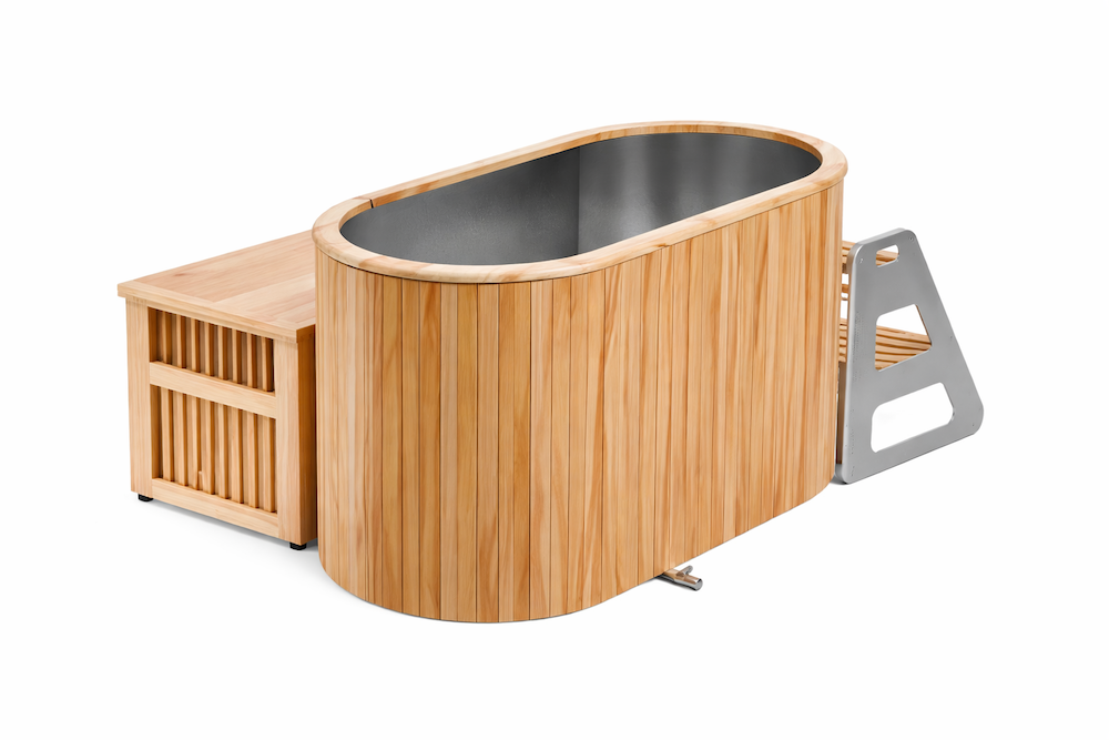 Ice Bath USA Oval Cedar Ice Bath with Optional Water Cooling Chiller