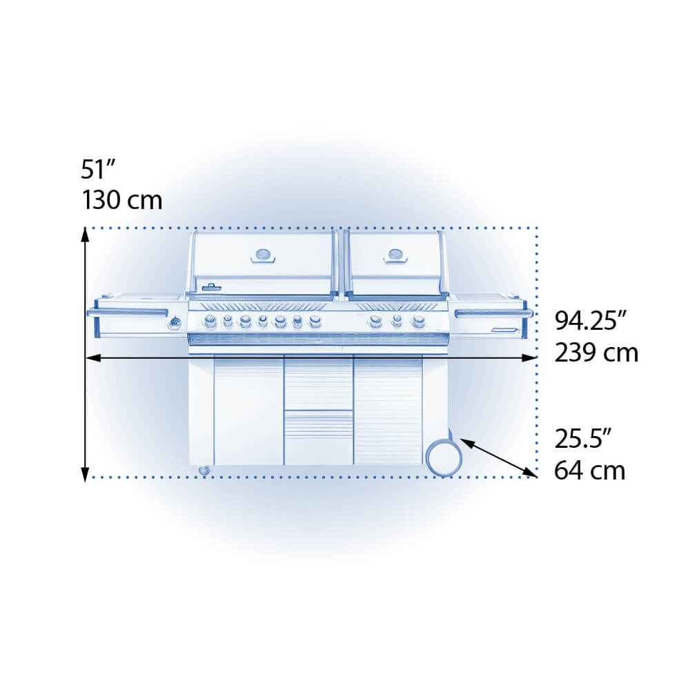 Classic Prestige® PRO 825 RSBI with Power Side Burner, Infrared Rear & Bottom Burners