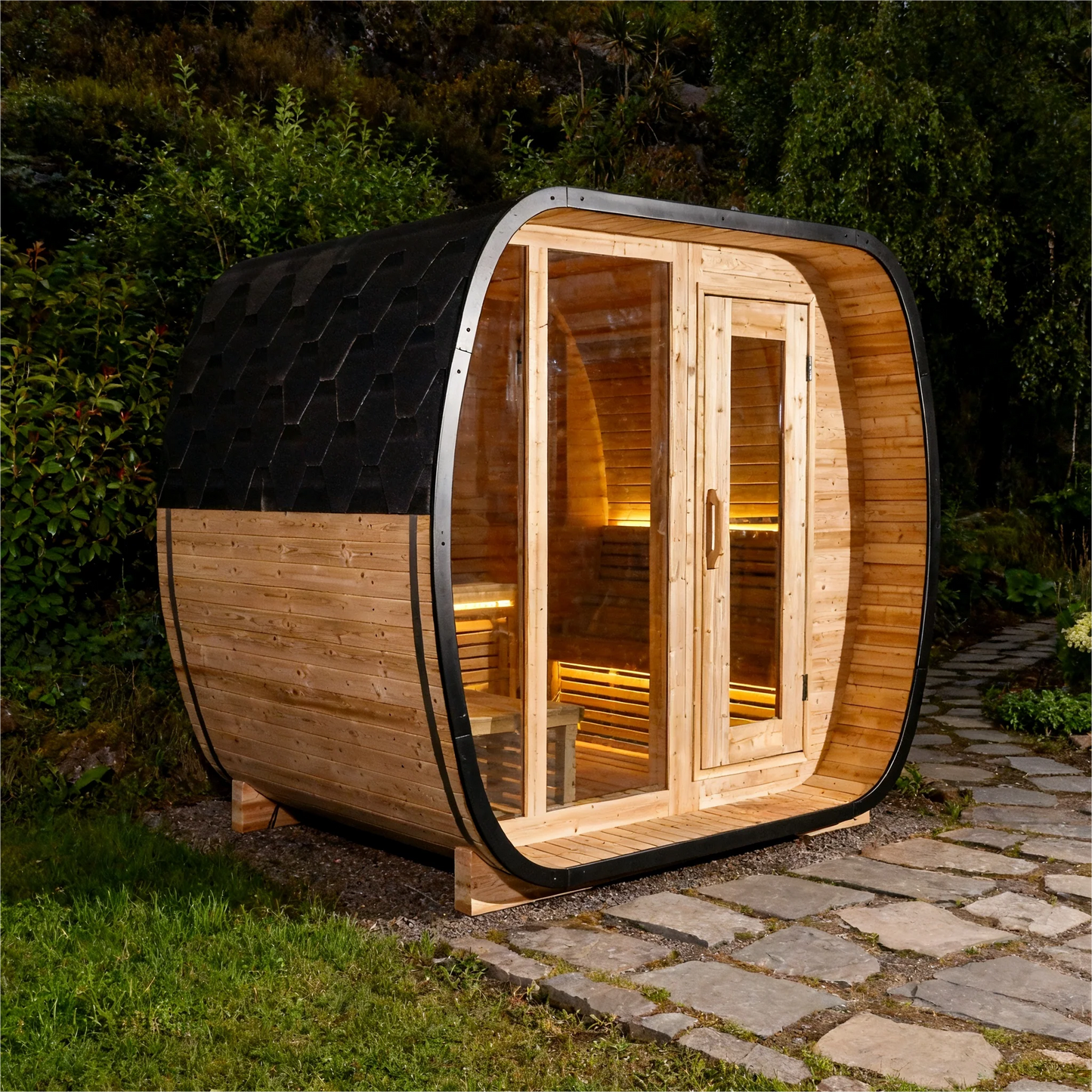 Helius Traditional Outdoor Sauna with Changing Room | 4 Person