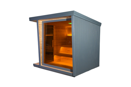 Helius Modern Cube Outdoor Traditional Sauna | 4–6 Perso