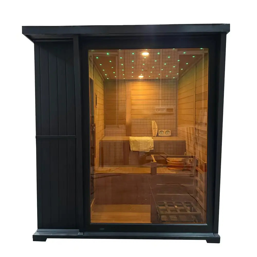 Helius Luxury Outdoor Square Sauna | 4 Person