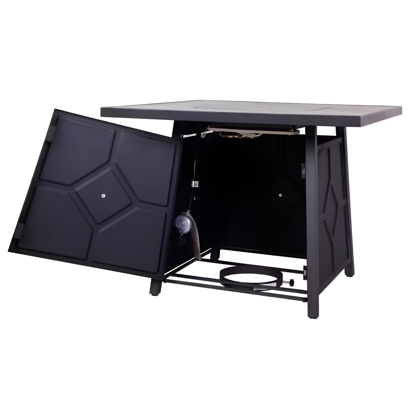 32 In. 40,000BTU Fire Pit Propane Gas Fire Pit Table Square Tabletop