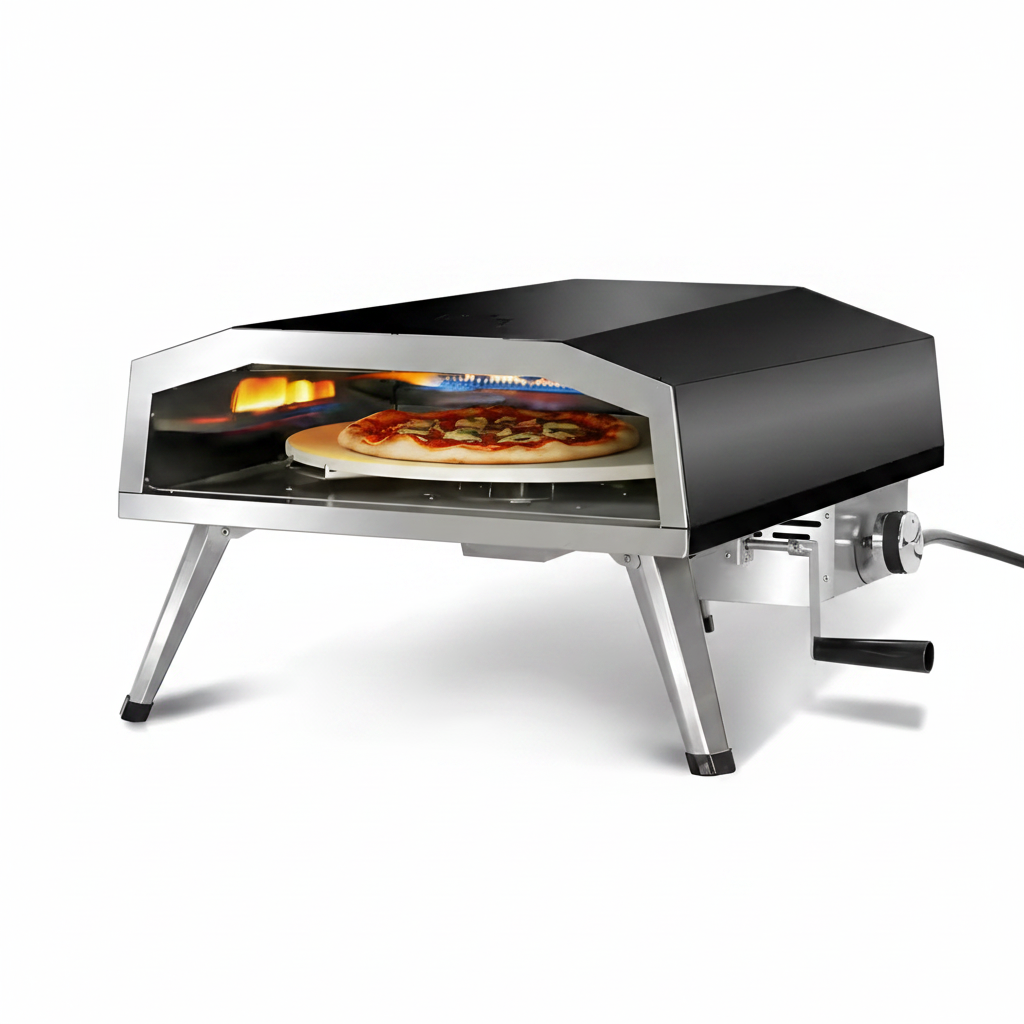 Propane Pizza Oven Built for Restaurant-Quality Results, 19,100 BTU Burner, Rotating Stone, 16-Inch Size