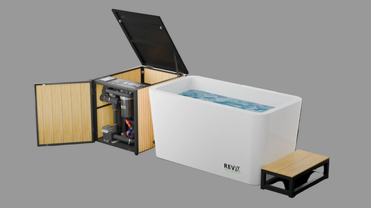 RevX Acrylic X Tub Cold Plunge + LUX High Performance Chiller and Filtration System
